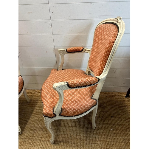 47 - A pair of Louis style arm chairs