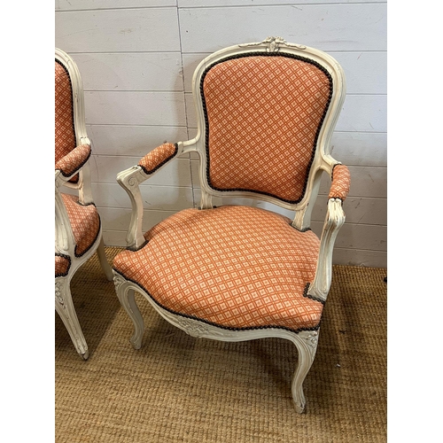 47 - A pair of Louis style arm chairs