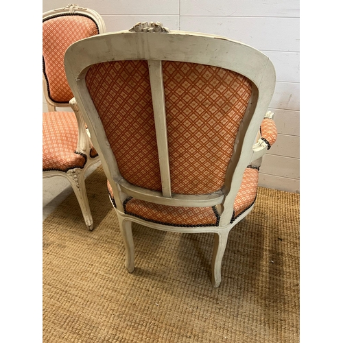 47 - A pair of Louis style arm chairs