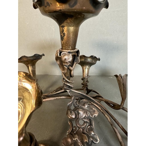 479 - A Walker and Hall epergne silverplated centerpiece