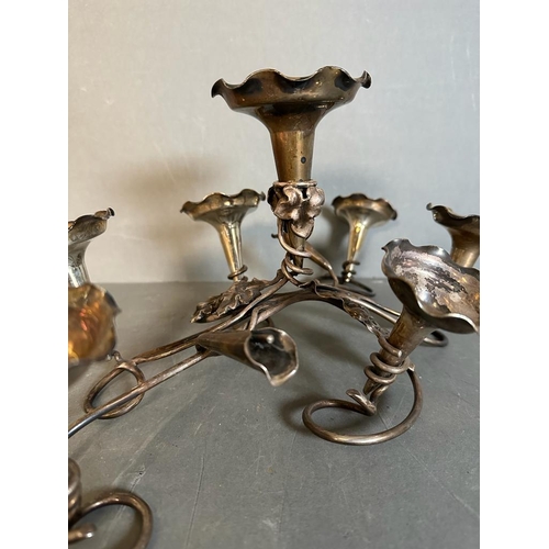 479 - A Walker and Hall epergne silverplated centerpiece