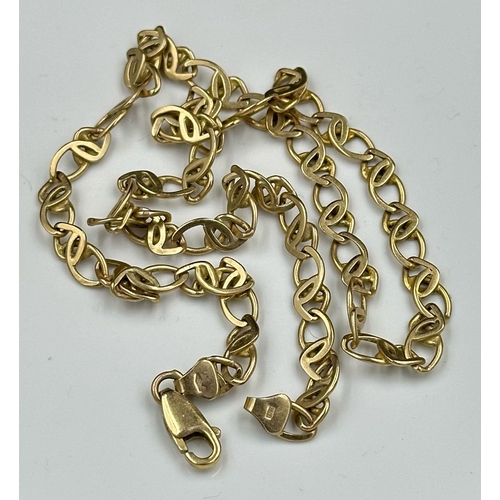 487 - A 9ct yellow gold necklace, approximate weight 16.4g