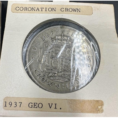 689 - A small selection of collectable Crown coins to include 1937 and 1953 Coronations.