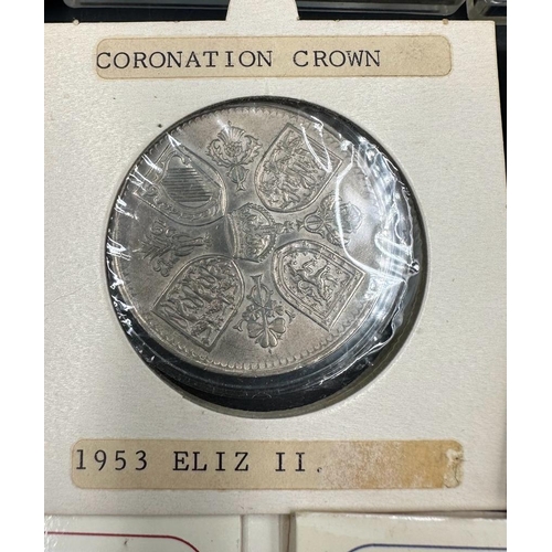 689 - A small selection of collectable Crown coins to include 1937 and 1953 Coronations.