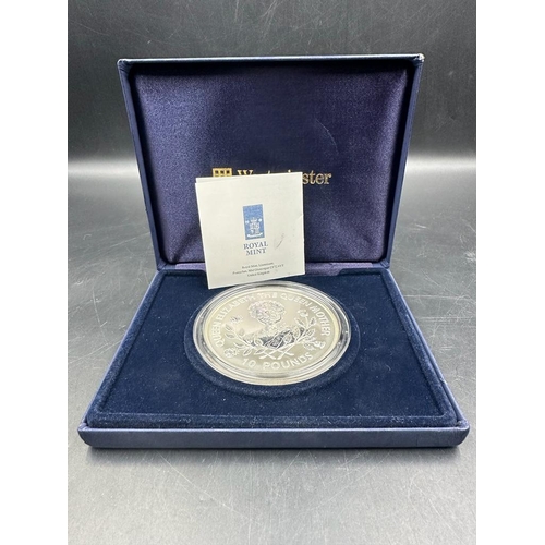 691 - Westminster Mint Guernsey 1998 Silver Proof £10 coin Queen Elizabeth The Queen Mother, boxed approxi... 