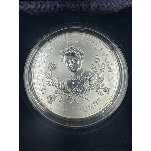 691 - Westminster Mint Guernsey 1998 Silver Proof £10 coin Queen Elizabeth The Queen Mother, boxed approxi... 