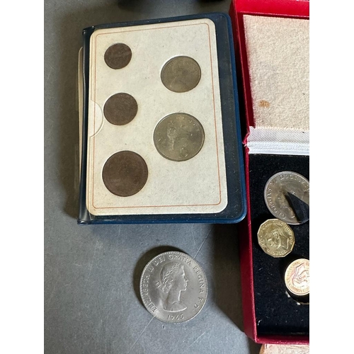 692 - A selection of Royal Mint collectors packs to include: Britain's first Decimal coins, 1970 Coinage o... 