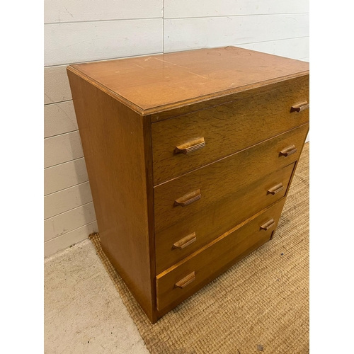 70 - A 1940's untility furniture chest of drawers by Gomme (H87cm W76cm D46cm)