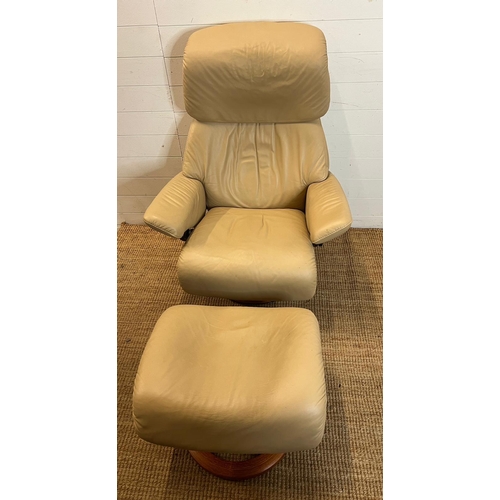 75 - Stressless chair and footstool