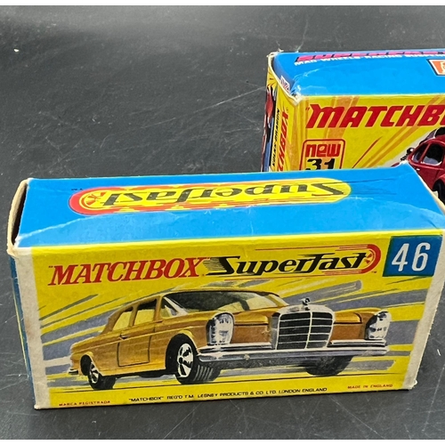 775 - Four Matchbox Diecast vehicles and one Corgi unboxed