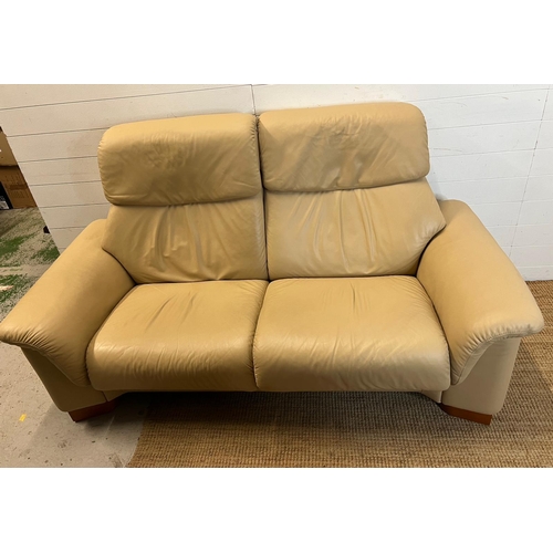 78 - Stressless two seater sofa (H104cm W180cm D86cm)