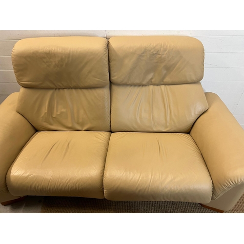 78 - Stressless two seater sofa (H104cm W180cm D86cm)