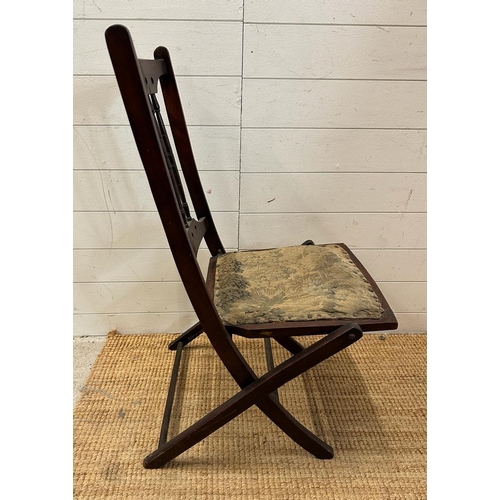 92 - Two 19th century spindle back folding chairs