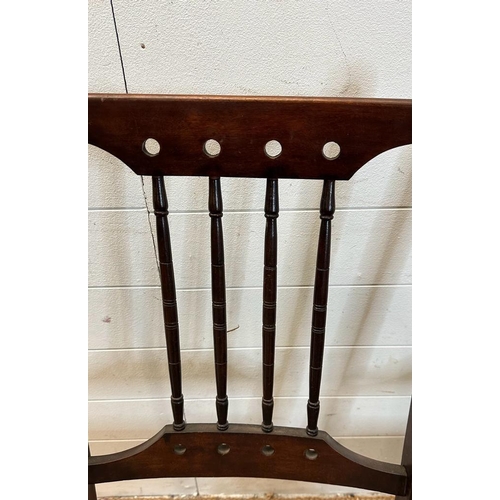 92 - Two 19th century spindle back folding chairs