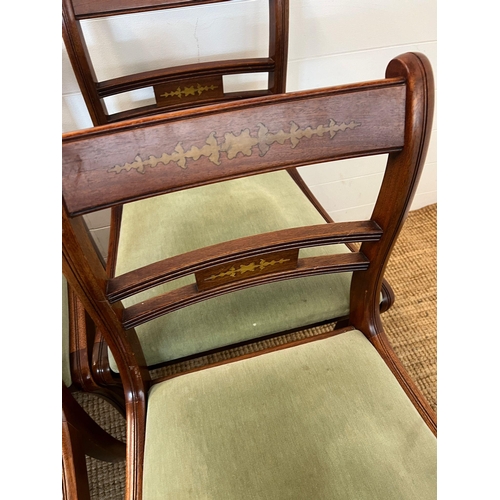 114 - Six Sheraton style dining chairs