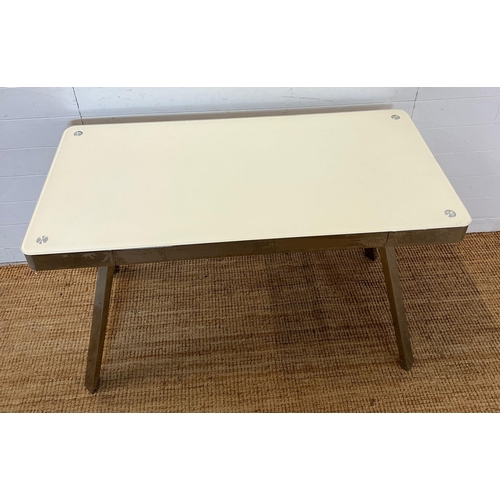 122 - A glass platform style Studio desk (H74cm W120cm D60cm)