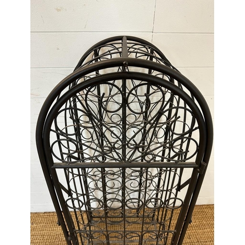 138 - A thirty seven wine caged wine rack (H110cm)