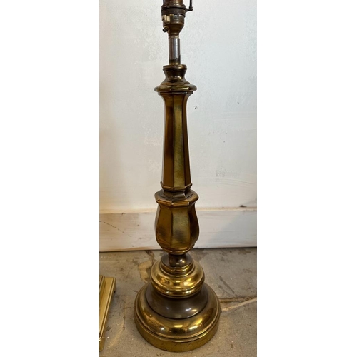 187 - Two vintage brass table lamps