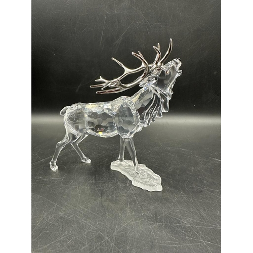 245 - A boxed Swarovski crystal stag