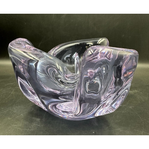 249 - An Art glass purple cigar ash tray