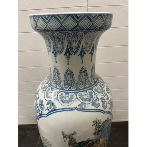 301A - A floor standing blue and white vase (H78cm)