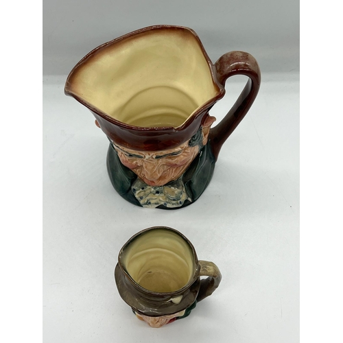 310 - Two Royal Doulton character jugs (H13.5cm and H8cm)