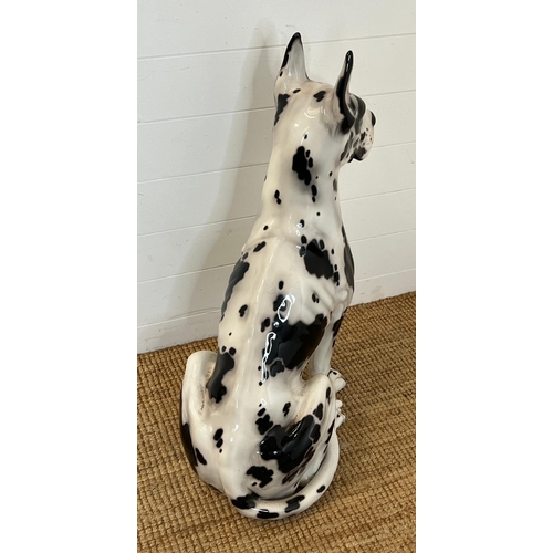 336 - A ceramic Great Dane dog sculpture H82cm