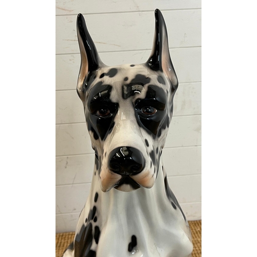 336 - A ceramic Great Dane dog sculpture H82cm