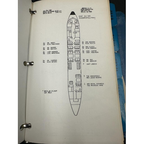 350 - A ring bound itinerary detailing the 1982 visit by princess Anne to Canada