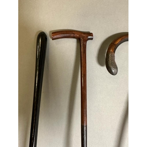 380 - A selection of three vintage walking canes