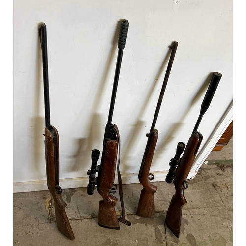 389 - Four vintage air rifles