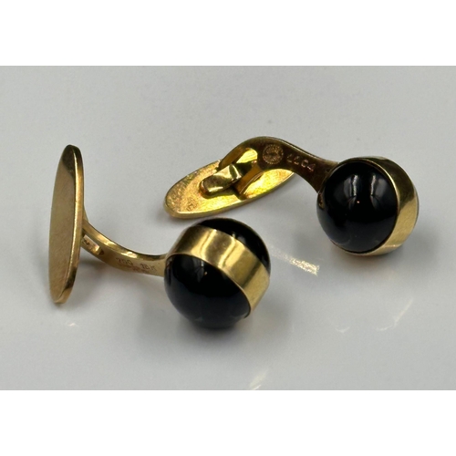 506 - A pair of Georg Jensen 18ct gold, cuff links, with an approximate weight of 11.5g, circa 1970's.