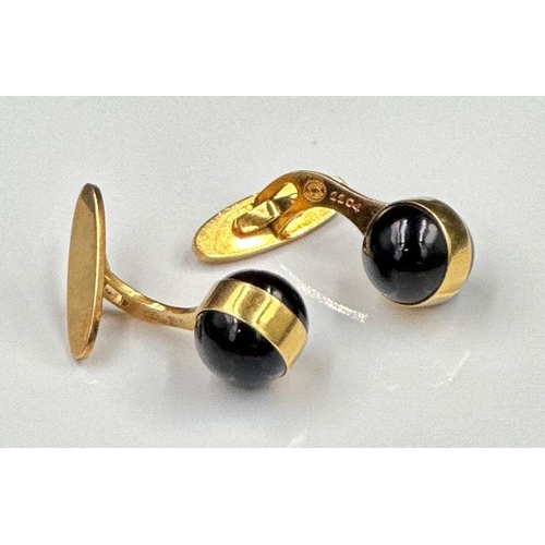 506 - A pair of Georg Jensen 18ct gold, cuff links, with an approximate weight of 11.5g, circa 1970's.