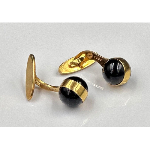 506 - A pair of Georg Jensen 18ct gold, cuff links, with an approximate weight of 11.5g, circa 1970's.