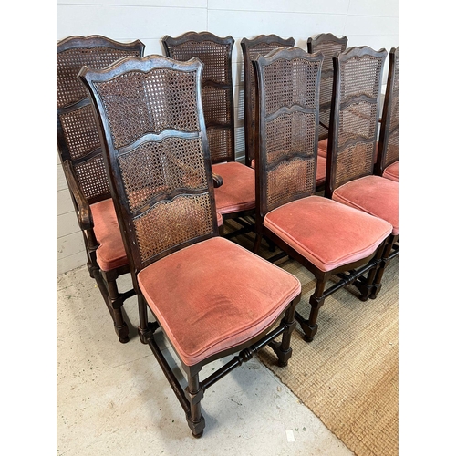 6 - Eight American cane back chairs by Century Furniture Hickory N.C