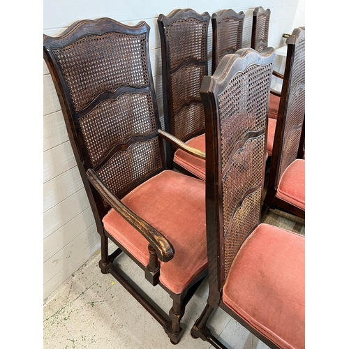 6 - Eight American cane back chairs by Century Furniture Hickory N.C