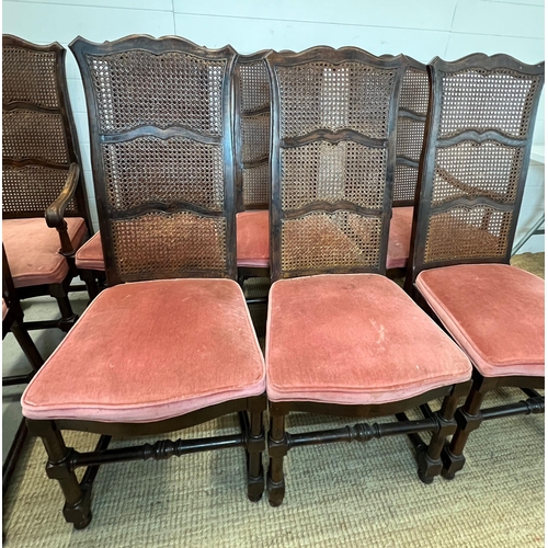 6 - Eight American cane back chairs by Century Furniture Hickory N.C