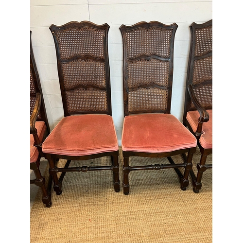 6 - Eight American cane back chairs by Century Furniture Hickory N.C