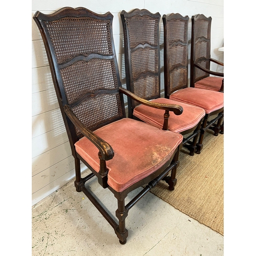 6 - Eight American cane back chairs by Century Furniture Hickory N.C