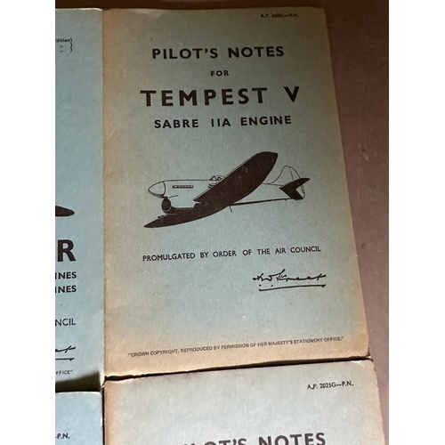 641 - A selection of Pilots notes pamphlets on various planes