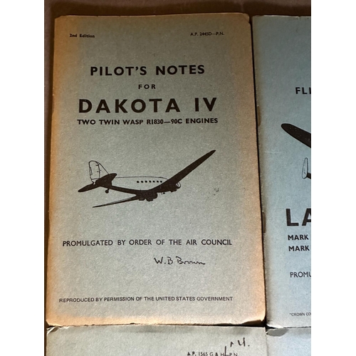 641 - A selection of Pilots notes pamphlets on various planes