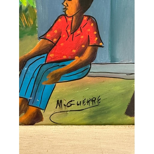 665 - An oil on canvas by Haitian artist Maurice Guerre signed lower right