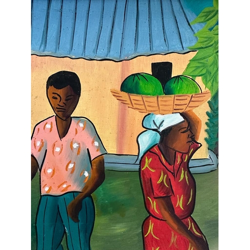 665 - An oil on canvas by Haitian artist Maurice Guerre signed lower right