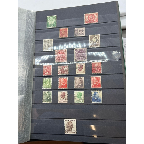 693 - Five albums of UK and world stamps, various ages and denominations to include some penny reds and va... 