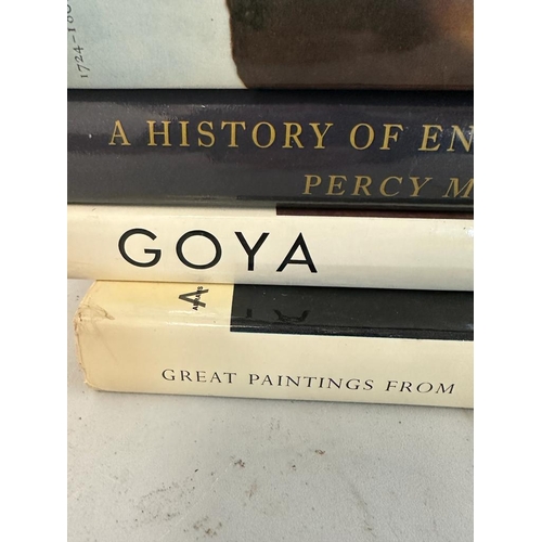 697 - A selection of art and art history coffee table books, Goya, paintings from The Prado and The Histor... 