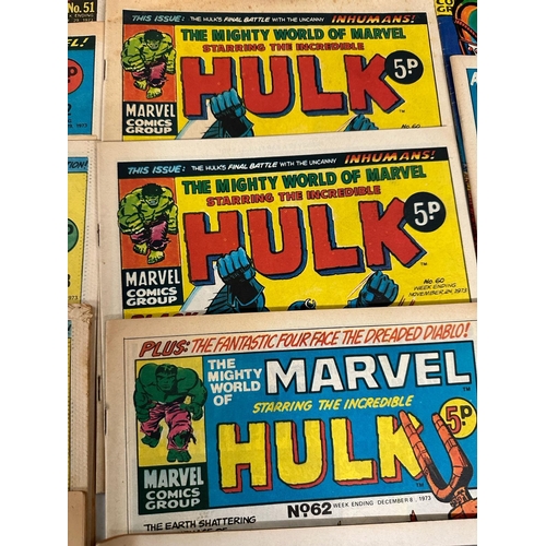 702 - A quantity of American comics by Marvel to include Hulk and Spiderman various conditions and ages. a... 