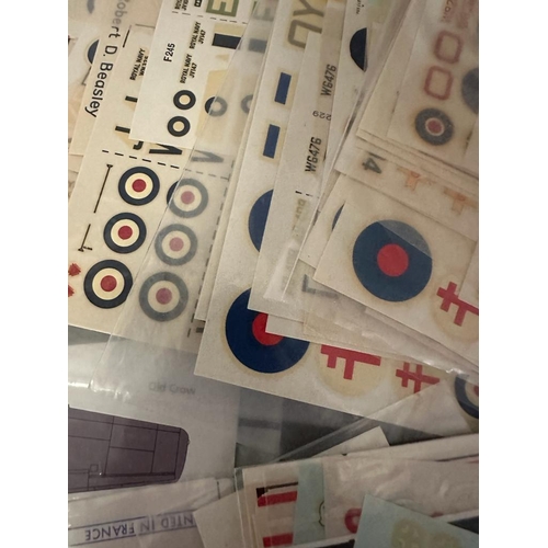 720 - A selection of model kit decals