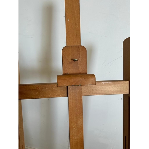 97 - A pine adjustable artist easel