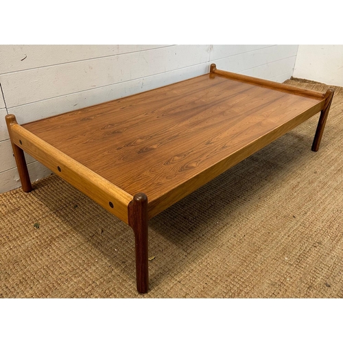 65A - A Danish Silkeborg Mid Century coffee table (H30cm W127cm D74cm)