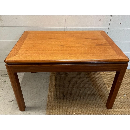 110 - A Mid Century square side table (H46cm W73cm D43cm)